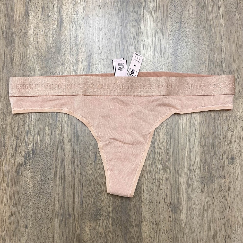 NWT Victoria's Secret Thong Panty, Nude Skin Tone